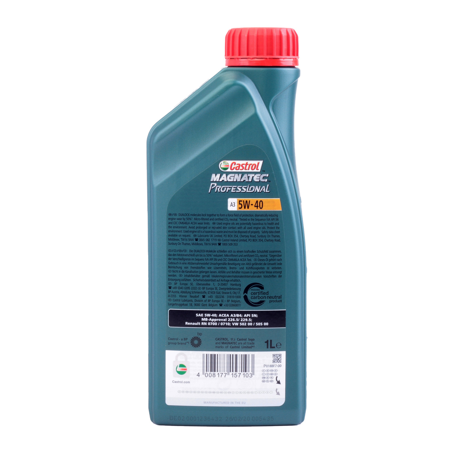Ulei motor Castrol Magnatec Professional A3 5W40 1L - imagine 3