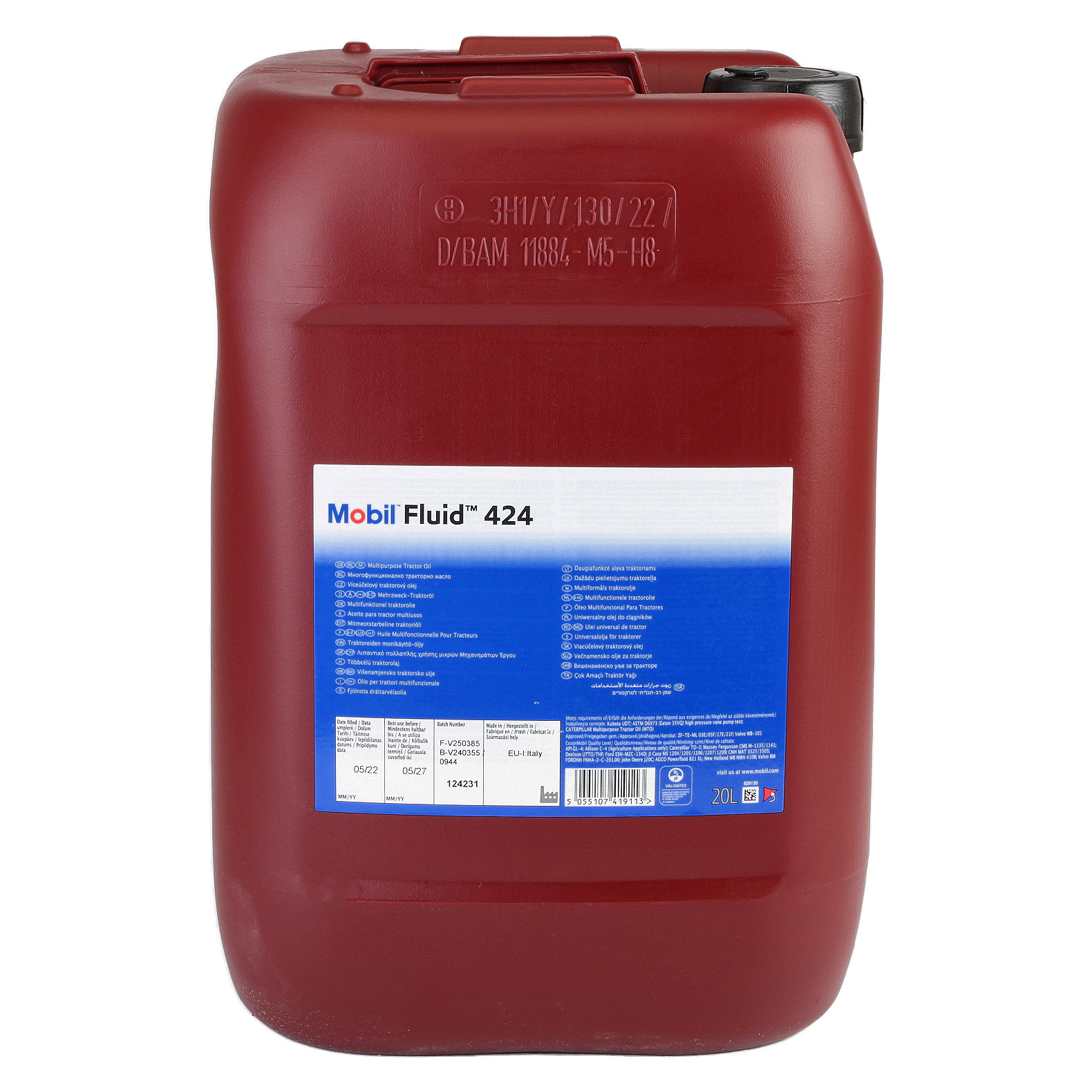 Ulei Mobil Fluid 424 20L - imagine 3