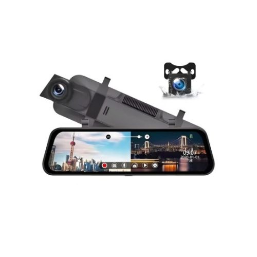 Sistem DVR oglinda cu 3 camere fata , interior si camera marsarier Cod: CNS-HRI-93