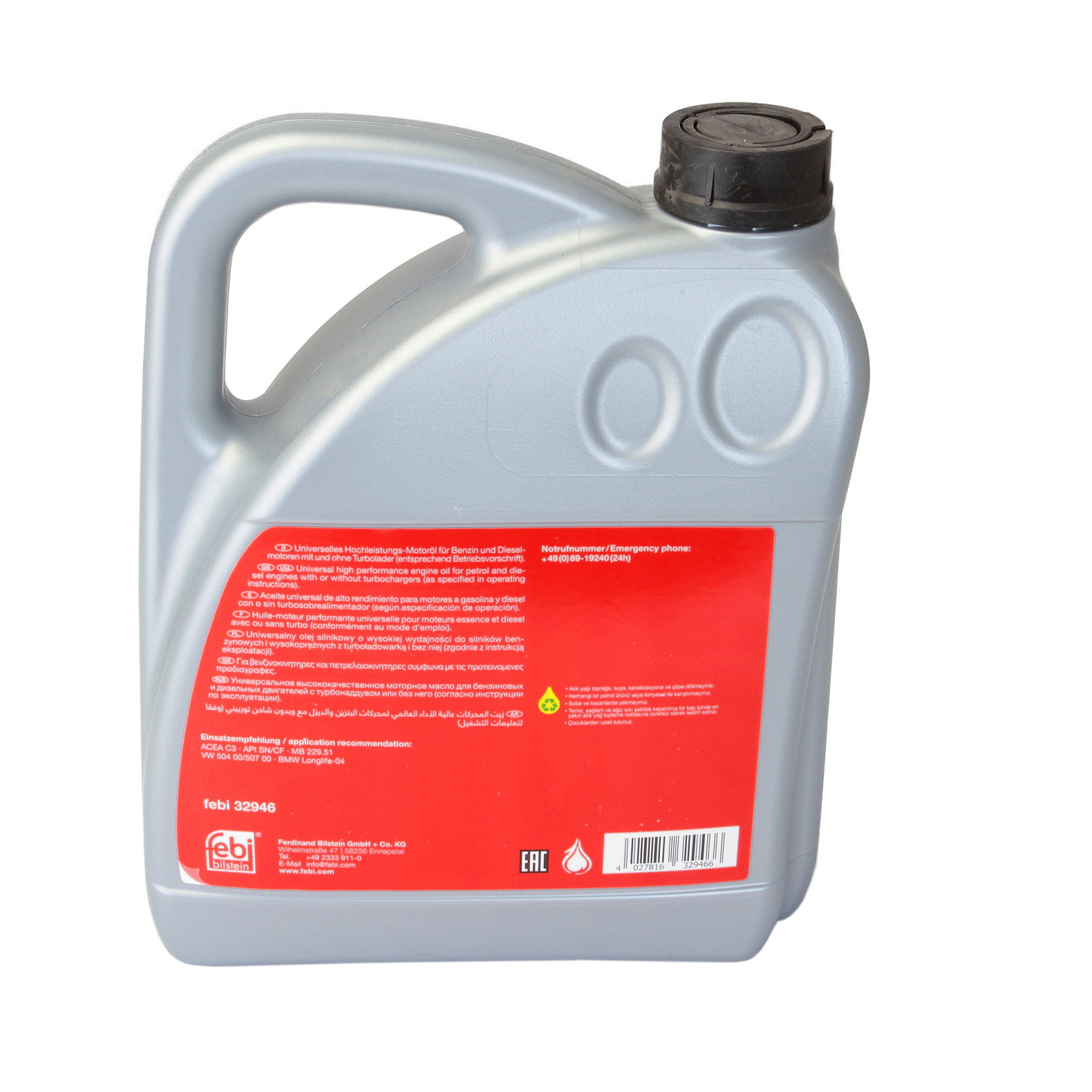 Ulei motor Febi Bilstein 5W30 Longlife Plus 4L - imagine 4