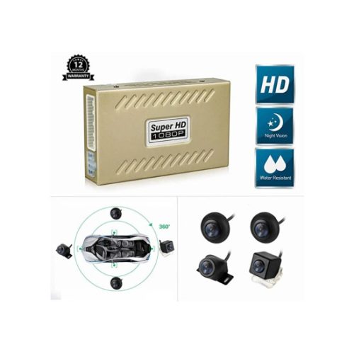 Kit sistem camere DVR 360, 3D cu 4 camere wide, vedere nocturnă, 1080P, fără unghi mort Cod: 360DVR-T5