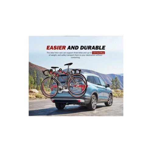 Suport auto pentru 3 biciclete, capacitate 58 kg, montaj rapid fara unelte