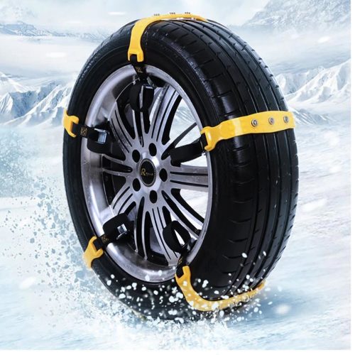 Set 10 bucati benzi late antiderapante pentru zapada, cu insertii metalice