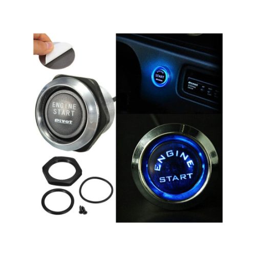 Kit buton pornire motor autoturism cu iluminare 12V Cod: ES02