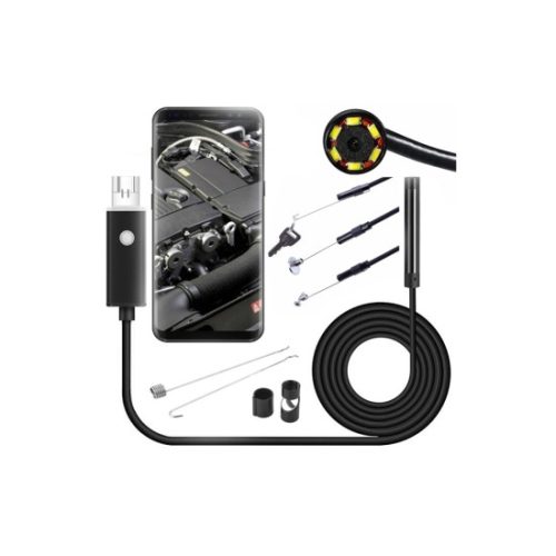 Camera endoscop pentru telefon, laptop si PC Android, cablu 2.5m Cod: IN0155
