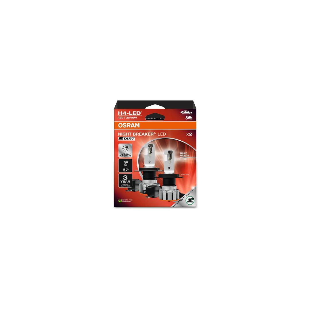 BEC LED OSRAM NIGHT BREAKER START H4 - SET 2 BUC - OMOLOGAT RAR