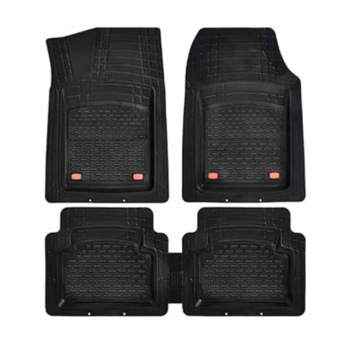 Set Covorase Auto Universale Tip Tavita SPARK, PVC, ajustabile, negru, 5 bucati