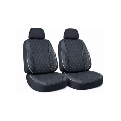 Huse scaune auto universale fractionate XL Premium compatibile SUV si Limuzine negru cusatura gri Cod: HNG2504-7