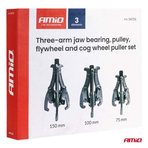 Set de extractoare cu trei brațe pentru rulmenți, scripeți, angrenaje și volante AMIO