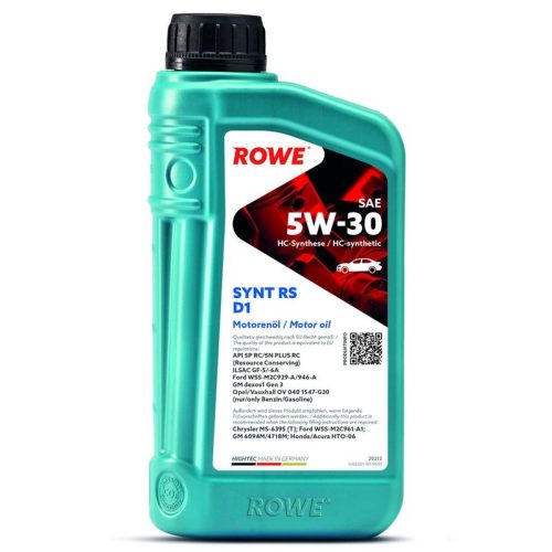 ULEI MOTOR TURISME ROWE HIGHTEC SYNT RS D1 SAE 5W30 1L