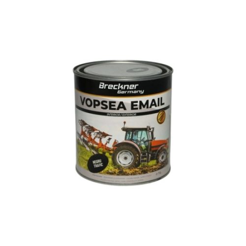 Vopsea email anticoroziva 3 in 1 negru trafic 1K pe baza de solvent direct pe rugina interior si exterior 1L